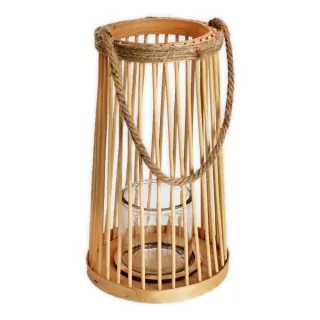 Lucerna proutí/sklo 38cm natural