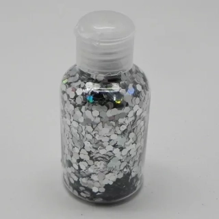 Glittry větší 30g stříbrná