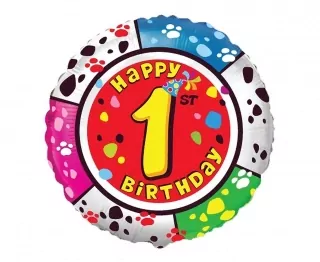 Fóliový balónek číslo, Happy Birthday 0-9, FX 18 palců