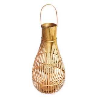Lucerna proutí/sklo/kov 80cm natural