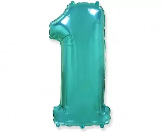 Fóliový balónek číslo 1, Tiffany, FX 33 palců (volný)