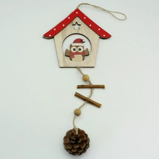 Domek závěs dřevo 34,5cm