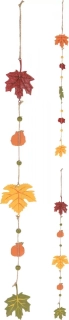 Podzimní závěsná dekorace s listy, mix druhů 60 cm