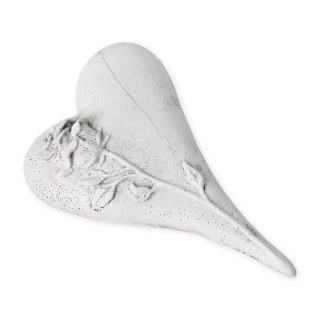  Srdce keramika 15cm šedá