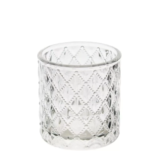  Svícen sklo pr.7cm čirá