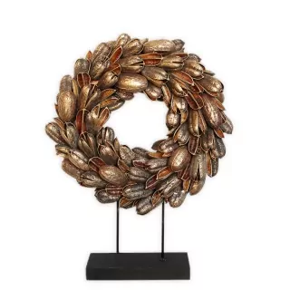  Věnec lusky stojan 42cm zlatá