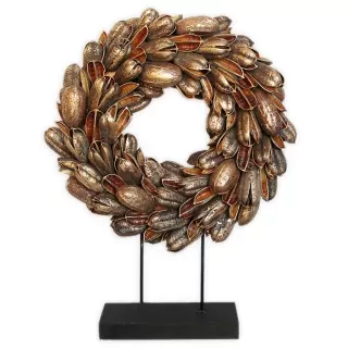  Věnec lusky stojan 48cm zlatá