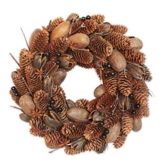  Věnec šišky pr.38cm natural