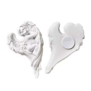  Anděl polyston 2ks/7cm bílá