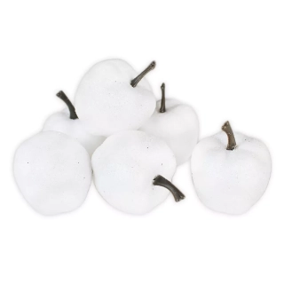 Jablka pěna 6ks/3cm bílá