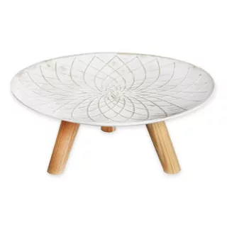 Podnos dřevo 35cm bílá