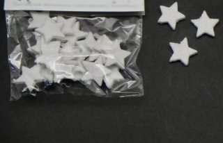Hvězdičky přízdoba pěna pr.2cm S/24 bílá