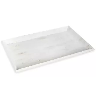  Tác dřevo 33cm bílá patina