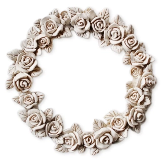  Věnec růže polyresin 23cm