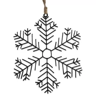 Vločka závěs kov 30cm černá