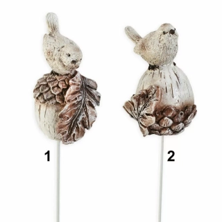 Ptáček zápich polyresin 8,5/19cm mix
