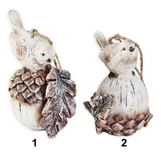 Ptáček závěs polyresin 8,5cm mix