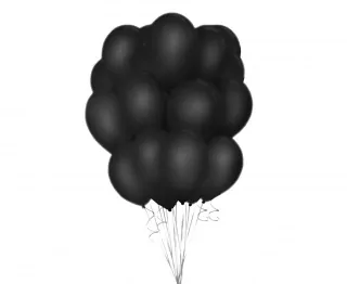 Pastelové balónky Black, B&C, 30 cm, 50 ks