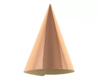 Papírové čepice růžové zlato, metalické, 6 ks
