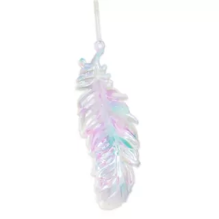  Peříčko závěs pvc 13,5cm bílá perleť