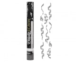 Vzduchové konfety B&C Streamers, stříbrné, 40 cm