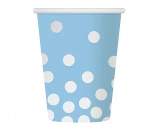 Papírové kelímky modrostříbrné, 270 ml, 6 ks