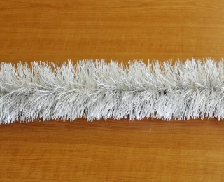 Řetěz vánoce 10cm/6m bílo/stříbrný