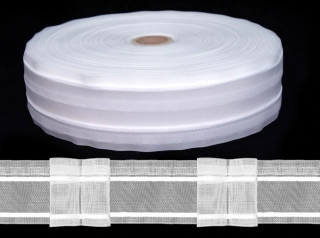 Záclonovka 50mm čirá řasení dvojskladová 1:2,5