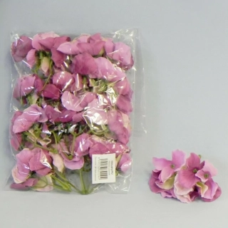 Hortenzie květ textil S/12 fialová