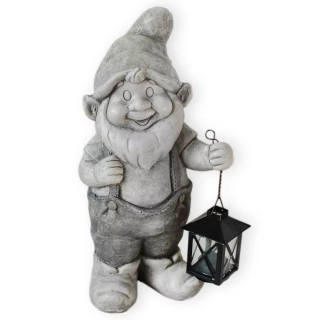 Skřítek s lucernou polyresin 39cm