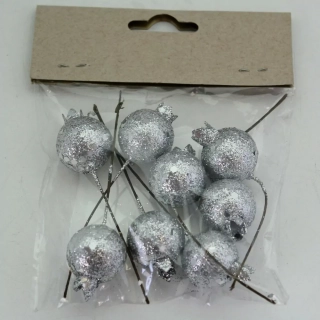 Zápich šípek pvc/drát 8ks/pr.2/9cm stříbrná