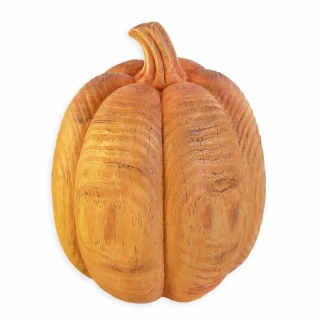 Dýně polyresin 21,5cm motiv dřevo