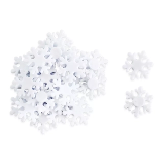 Vločky lepítka pvc 24ks/2,3cm bílá