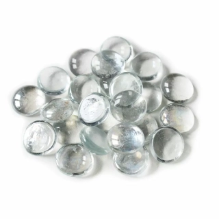 Nugety sklo 17-19mm/600g čirá/perleť