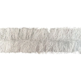 Řetěz vánoce 7cm/6m bílo-stříbrný
