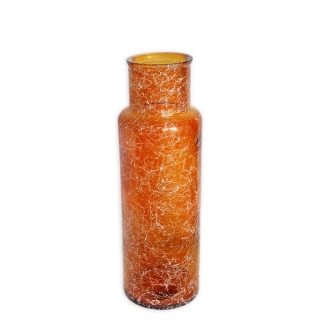 Sklo váza oranž 45/15cm
