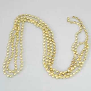Perličky řetěz pvc 8mm/2,7m zlatá