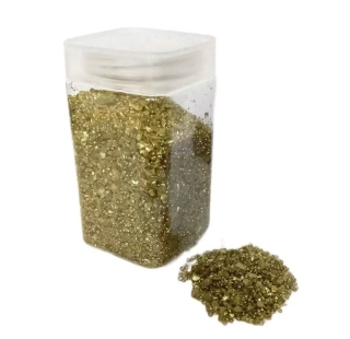 Písek sklo 1-2mm 500g zlatá