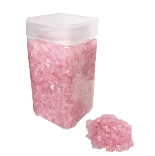 Drť skleněná perleť 4-6mm 550g růžová