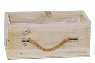 Dřevěný květináč zásuvka 12x27x14,2 cm, přírodní