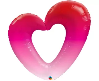 Fóliový balónek 42"  Pink Ombre Heart