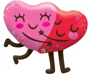 Fóliový balónek Hugging Hearts, 36"