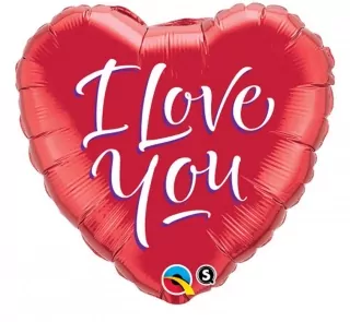 Fóliový balónek I LOVE YOU, srdce 18"