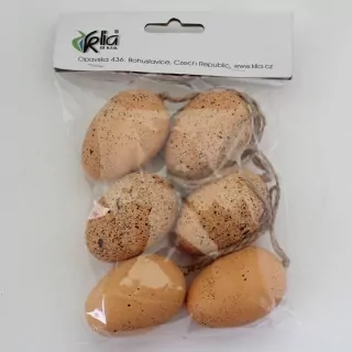 Vajíčka závěs plast S/6 mix