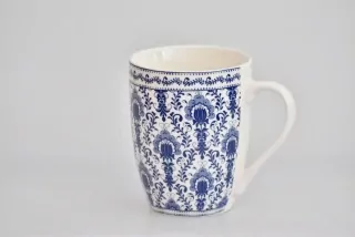 Porcelánový hrnek - modrý dekor IX