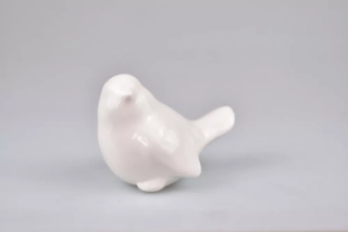 Porcelánový ptáček bílý 5 cm