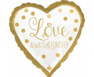 Fóliový balónek Love Always & Forever, 18 palců
