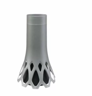 Plast hřbitovní váza roseta se zátěží 1l stříbrná