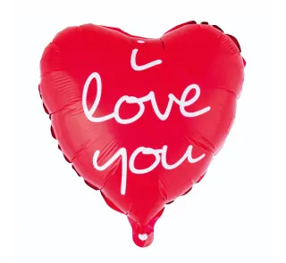 Fóliový balónek, I Love You (potisk), 18 palců