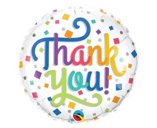 Fóliový balónek 18", "Thank You - Colorful Confetti"
